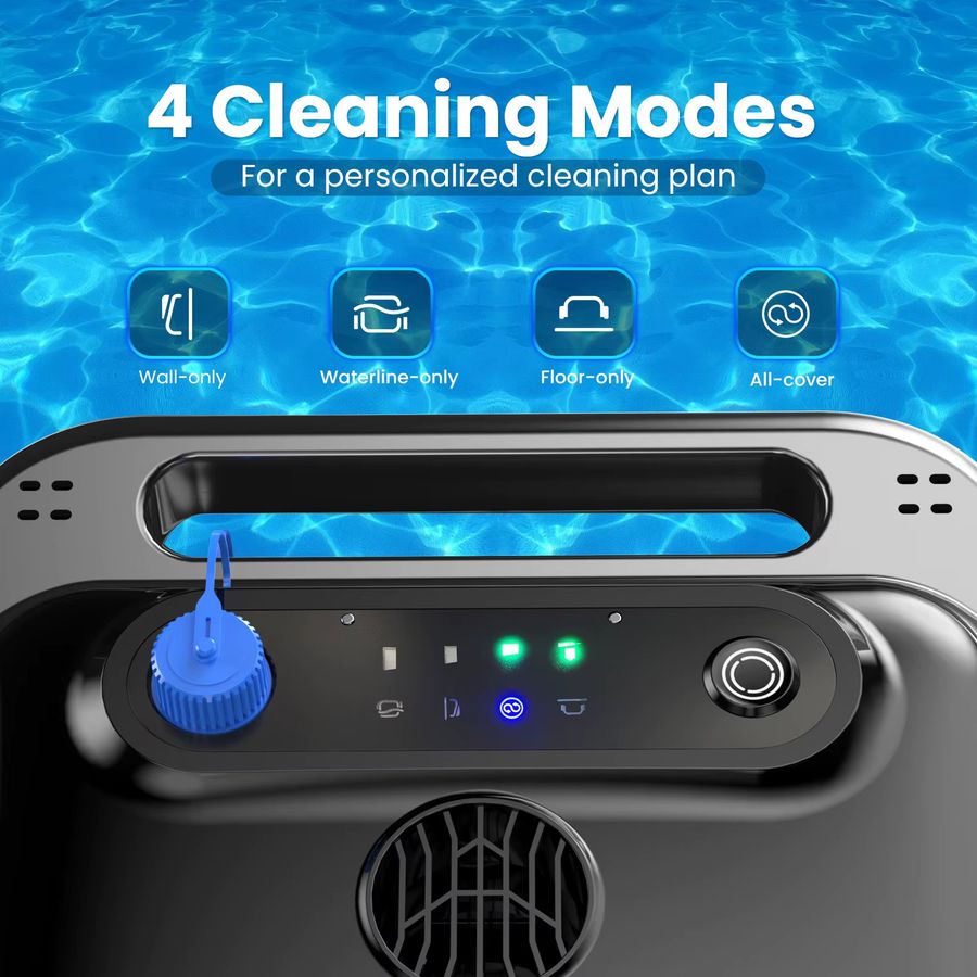 INSE Y50 Automatischer Schwimmbadreiniger Schwarz – Kabelloser Roboterreiniger mit 4 Motoren und Selbstparkfunktion für oberirdische Pools - Bild 3