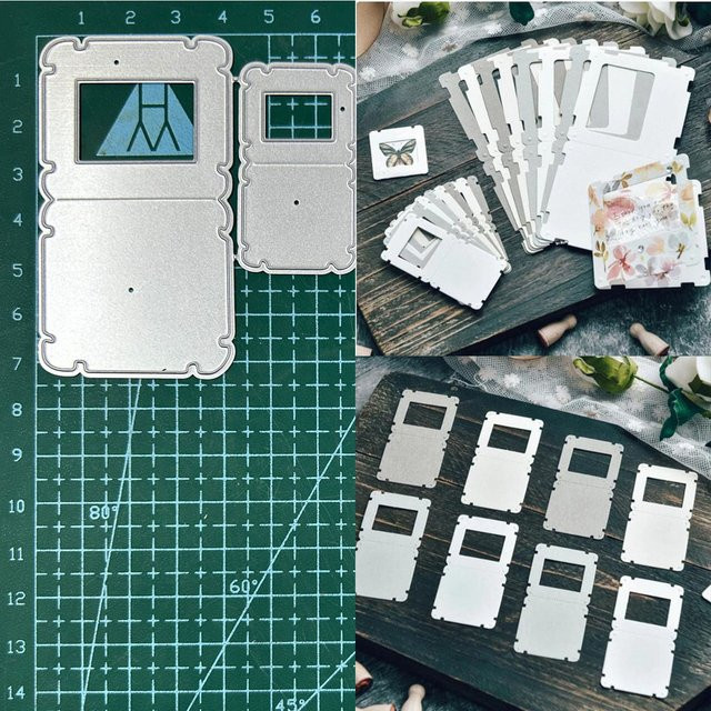Metall Stanzformen Schablonen Set für Grußkarten DIY Scrapbooking und Papierhandwerk mit Vorlagen für große und kleine Kartenformen - Bild 1