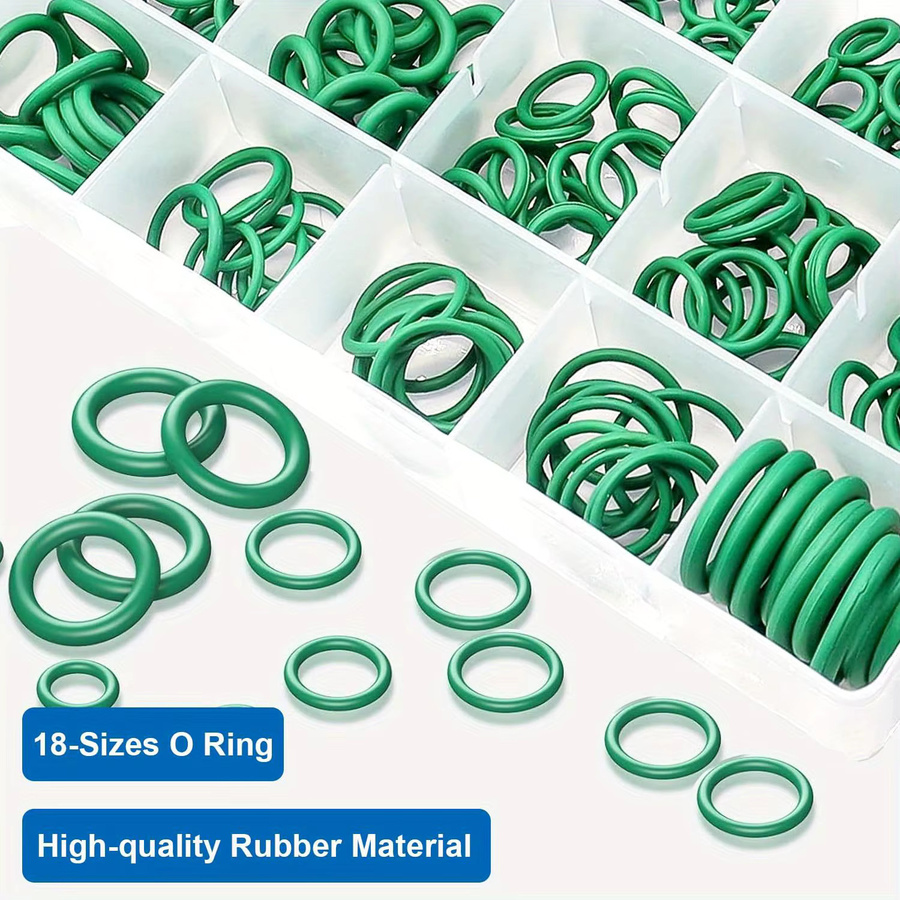 Tnbotry 270-teiliges O-Ring-Set aus Kunststoff in Grün für Rohrleitungen und industrielle Anwendungen - Bild 2