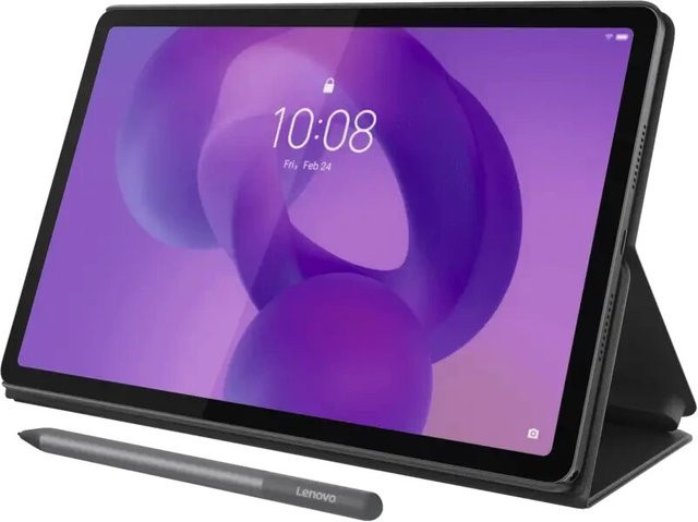 Lenovo Idea Tab TB336FU 11 Android Tablet Luna Grey mit 4GB RAM, 128GB UFS, Dimensity 6300, Stift und Folio Case - Bild 1