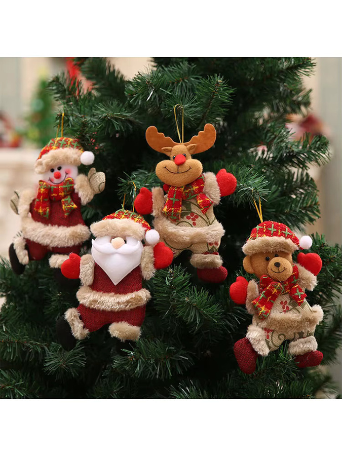 BALONAQ Weihnachtsanhänger Weihnachtsmann und Schneemann als DIY Dekoration für das Zuhause, Mehrfarbig - Bild 5