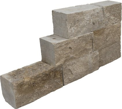 WOHNRAUSCH Travertin-Mauersteine Naturstein Braun Beige 0,5 m² H: 15 cm, B: 18-20 cm, L: 20-50 cm - Bild 1
