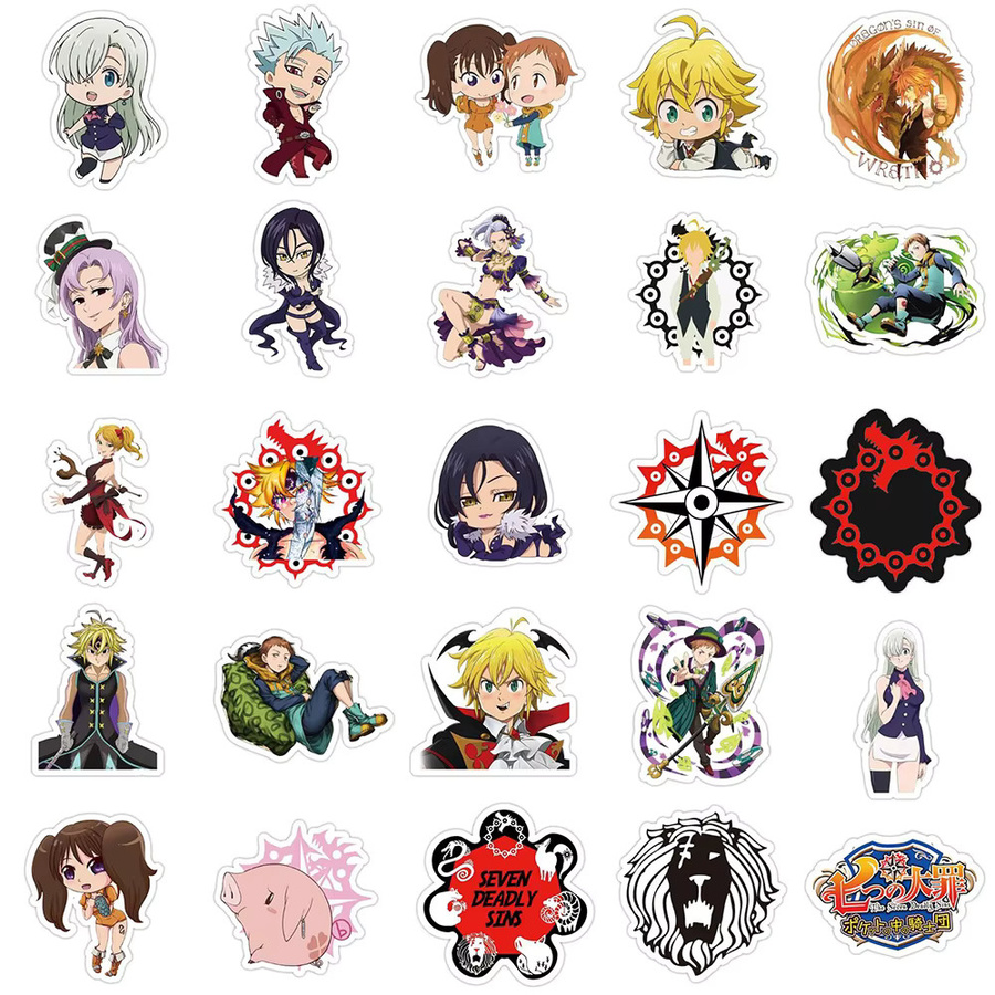 Bandai The Seven Deadly Sins Anime Aufkleber, Meliodas, Nachfüllpack - Bild 3