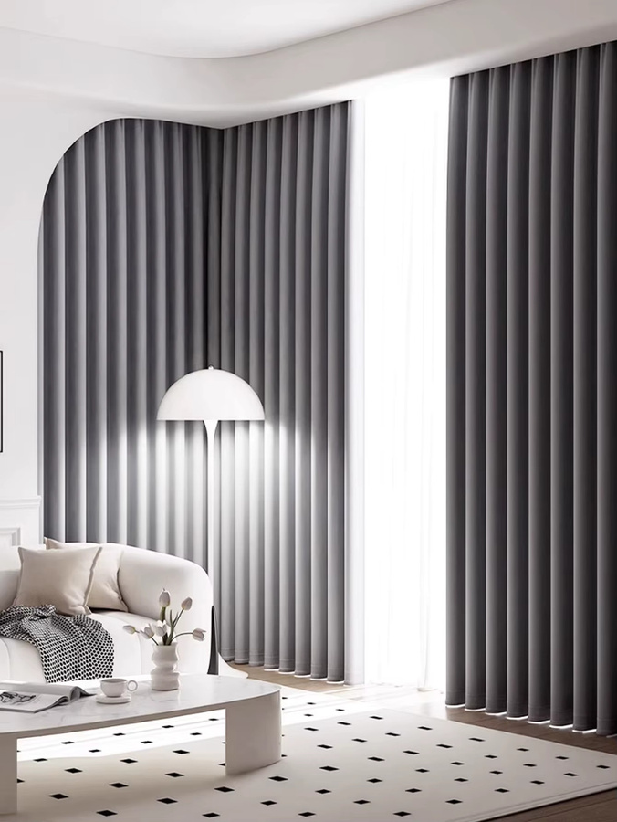CENTURyMiG Verdunkelungsvorhänge aus Polyester, moderne thermoisolierende Stoffvorhänge mit Ösen, Grau - Bild 2