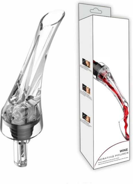 SUNFILI Wein-Ausgießer mit Belüfter aus Acryl, transparent und tropffrei - Bild 1
