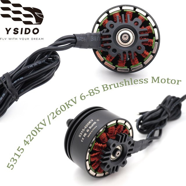 YSIDO 5315 Bürstenloser Motor für RC FPV Langstrecken-Multirotor-Renndrohnen in Schwarz - Bild 1
