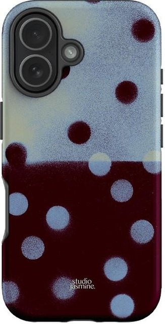 Clmj Handyhülle Polka Dot in Lila für iPhone 11 bis iPhone 17 Pro Max Plus mit Doppelschicht-Abdeckung - Bild 1