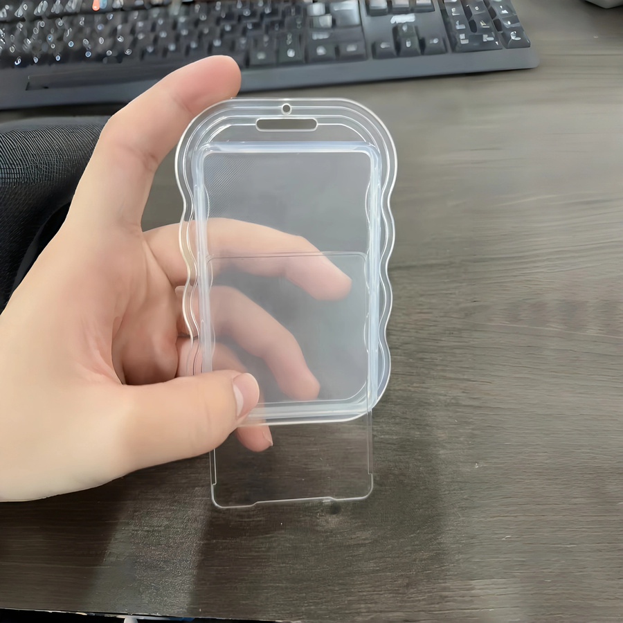 Transparenter Kpop Fotokartenhalter aus PVC mit Federschnur-Schlüsselanhänger und 3D Geprägten DIY-Aufklebern zur Dekoration von Ausweisen - Bild 3