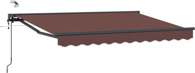 vidaXL Elektrische Ausziehbare Markise Braun B: 350 cm, T: 250 cm - Bild 1