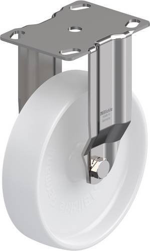 Blickle Bockrolle BKPXA-PO 126G aus Edelstahl in Weiß mit 125 mm Rad-Durchmesser und 120 kg Tragfähigkeit - Bild 1
