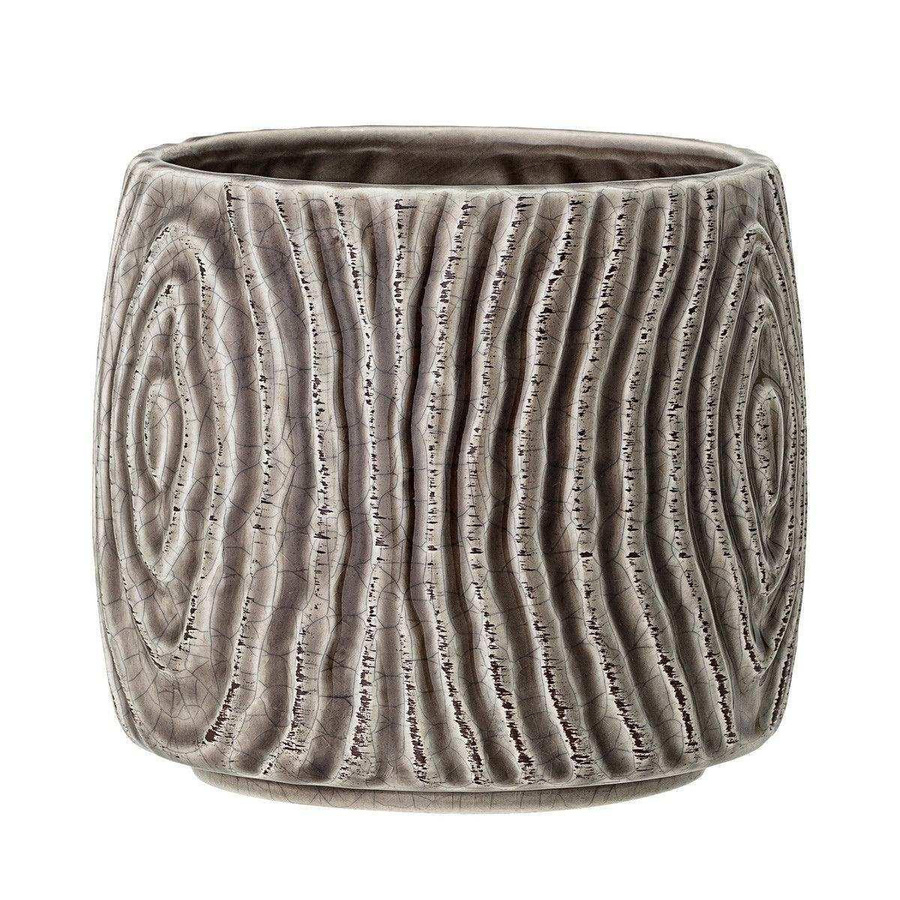 Bloomingville Blumentopf Hena aus Keramik, grau, Durchmesser: 12 cm - Bild 1
