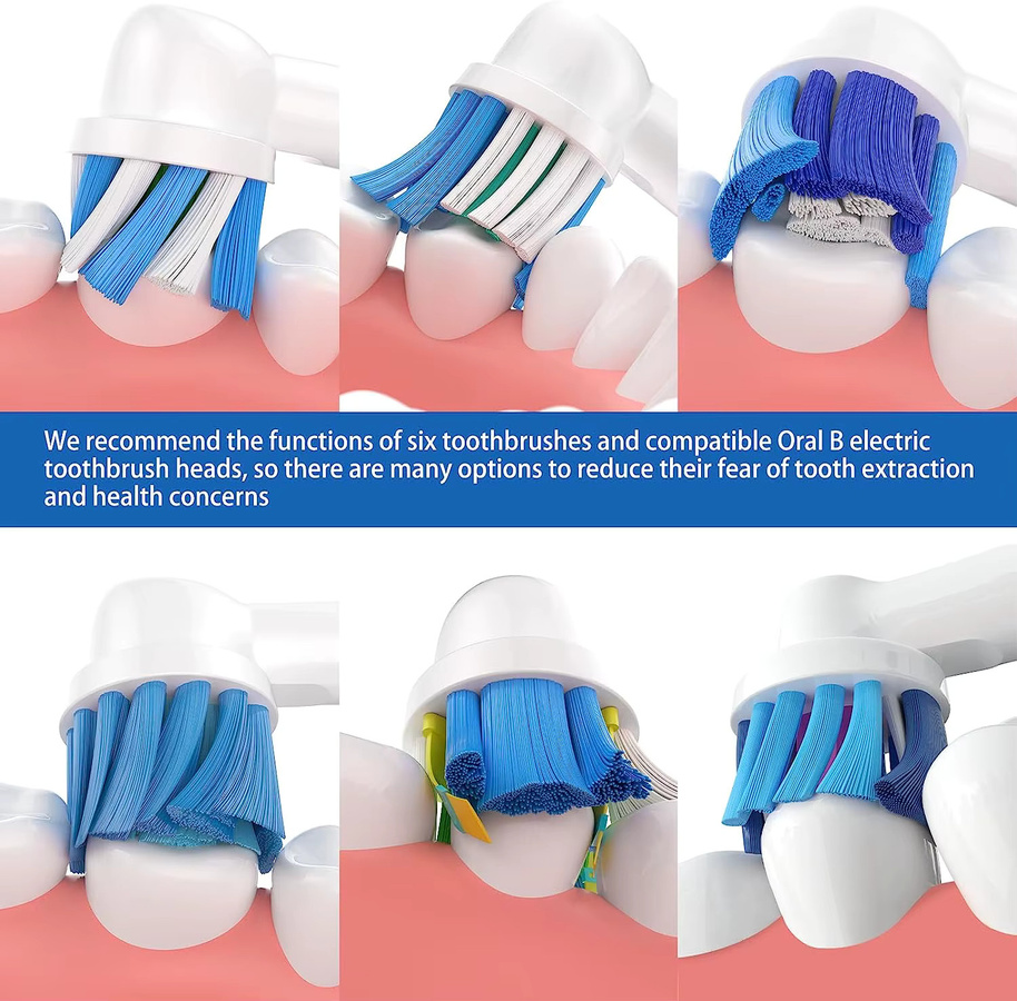 8 oder 16 Stück EB25 EB50 Cross Action Ersatzbürstenköpfe in Weiß für Oral-B elektrische Zahnbürsten D12 D16 D100 3757 3709 Pro3 Pro1Max von qlebaby - Bild 3