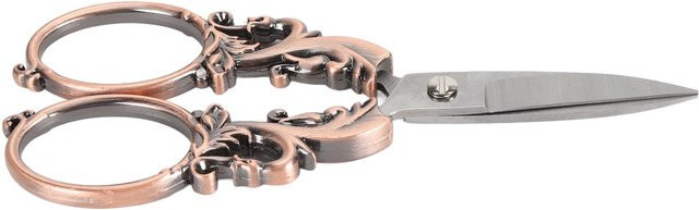 Multifunktionale GoolRC Stickschere mit Edelstahlspitze im Vintage-Design, Grau/Silber, Länge: 12,7 cm - Bild 1