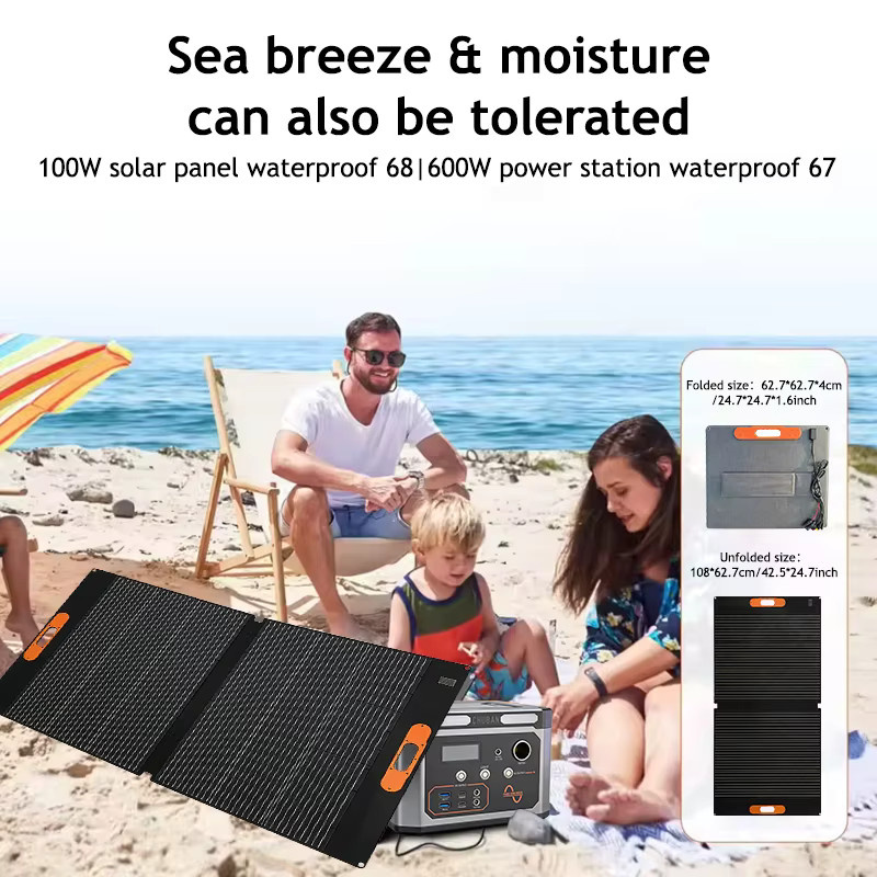CHUBAN Tragbare Powerstation 600W mit 100000mAh Solargenerator und optionalem 100W Solarpanel in Schwarz - Bild 3