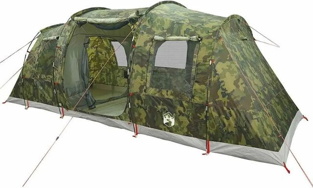 vidaXL Tunnelzelt für 4 Personen in Camouflage, wasserdicht - Bild 1