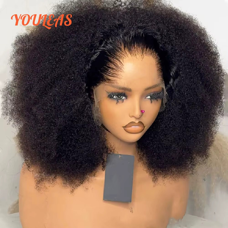 Youleas Echthaar Perücke, kurzer Bob, 13x4 Spitze Frontal, Damen - Bild 3