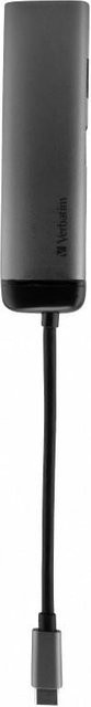 Verbatim USB-C Multiport-Hub Dockingstation mit HDMI 4K UHD, 2x USB-A 3.0 und USB-C in Schwarz und Silber - Bild 1