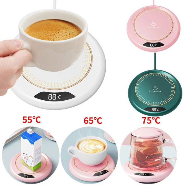 APWIKOGER USB-Tassenwärmer in Pink mit 3 Temperatureinstellungen und thermostatische Heizfunktion - Bild 1