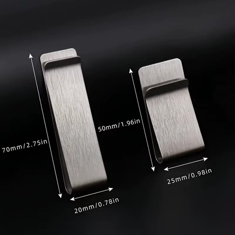 4er-Set Metall Geldclip in Silber für Schule und Büro als multifunktionaler Kreditkartenhalter und Accessoire für Erwachsene - Bild 2