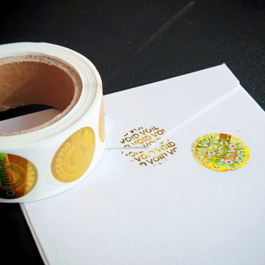 500 Stück Holographische Aufkleber Rund, Durchmesser: 2 cm, Multicolour, Laser-Sicherheits-Hologramm-Etiketten zur Manipulation-Sicherung - Bild 2