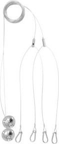 LEDVANCE PL SUSPENSION KIT Seilabhängung-Set aus Stahl in Silber, verstellbar für Arbeitsleuchten - Bild 1