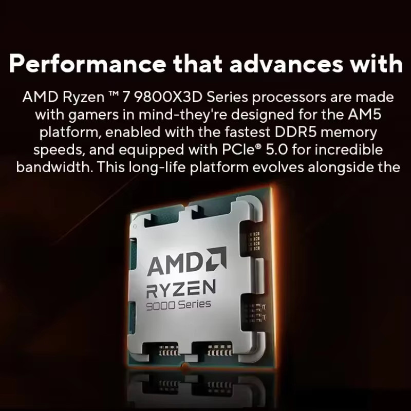 AMD Ryzen 7 9800X3D Desktop-Prozessor mit 8 Kernen, 16 Threads, 4,7 GHz und 104 MB Cache, Socket AM5 - Bild 3