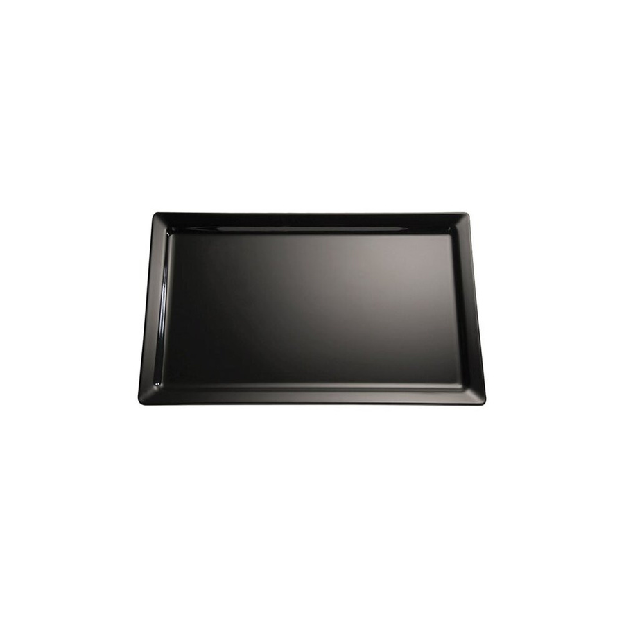 APS GN 1/2 Tablett PURE aus Melamin, Schwarz, B: 32,5 cm, T: 26,5 cm, H: 3 cm - Bild 1