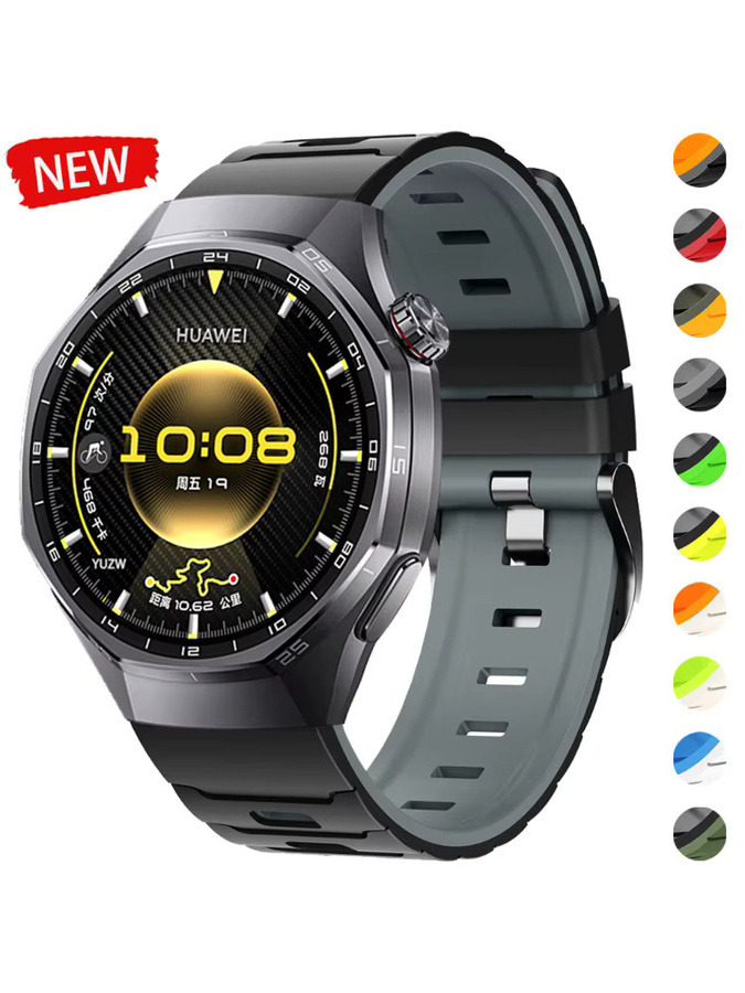 Uhrenarmband Silikon, 22 mm, Schwarz, Unisex - Bild 4