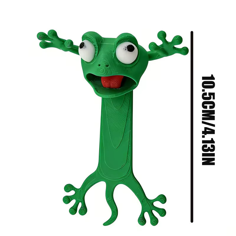3D-gedrucktes Frosch-Lesezeichen aus Kunststoff in Grün - Bild 5