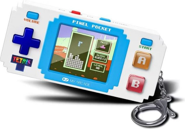 dreamGEAR My Arcade Pixel Pocket Tetris Retro Puzzle Spielkonsole in Weiß (DGUNL-7083) - Bild 1