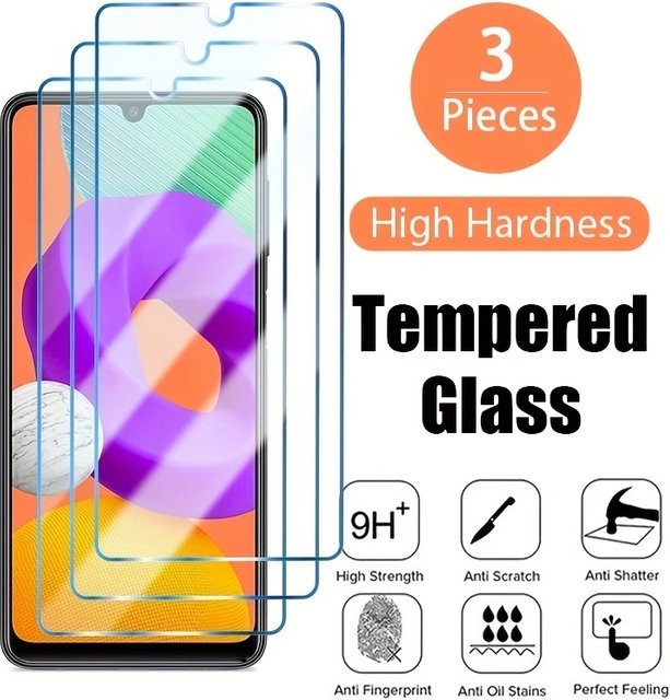 3er-Set gehärtetes Glas Displayschutz für Xiaomi Redmi Note 7 8T 9 10 11 12 13 und Redmi 7 8 8A 9 9A 9C 10C 10A 12C 13C 14C in Transparent - Bild 1