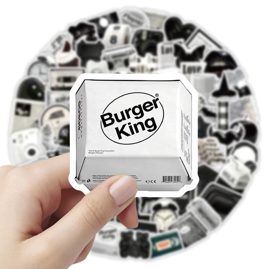 103 Stück ästhetische Aufkleber in Schwarz und Weiß von Sticker Story Store für Raumdekoration und Scrapbooking - Bild 4