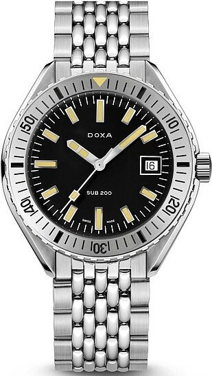 Doxa Armbanduhr SUB200 Sharkhunter, Automatik, Edelstahl, Schwarz, 42 mm, Herren - Bild 1