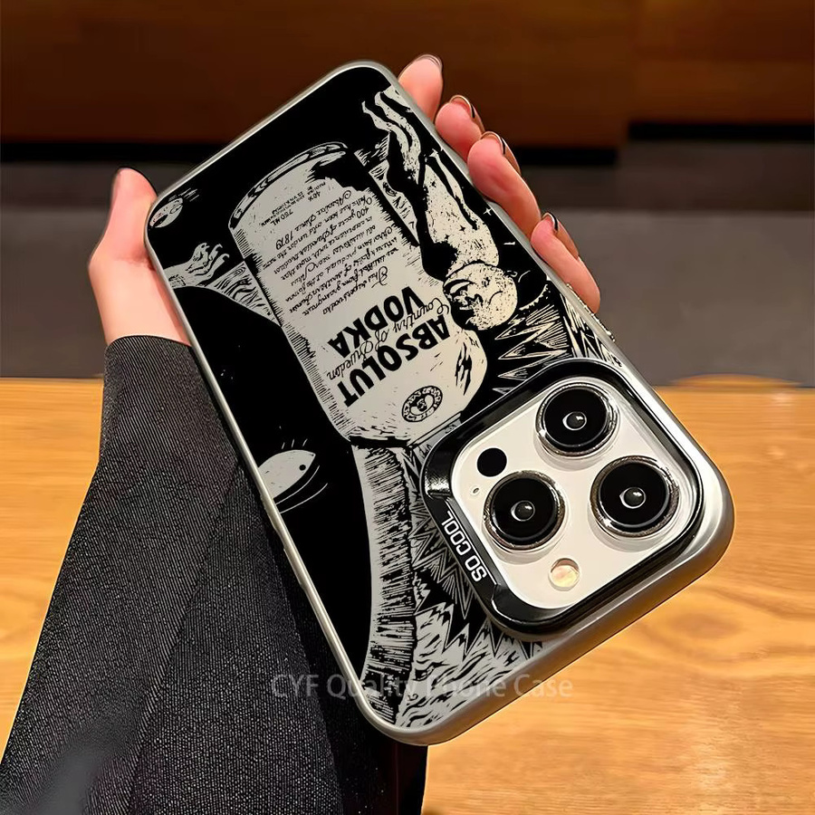 A-Absolut Wodka Fishion Handyhülle für Apple iPhone 11 12 13 14 15 16 Pro Max Plus mit Protect Plating Design - Bild 2