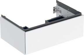 Geberit Waschtischunterschrank One in Weiß, hochglänzend, Wandmontage, B/H/T: 74 x 47 x 50,4 cm - Bild 1