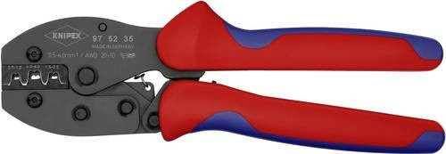 Knipex PreciForce Crimpzange 97 52 35 für unisolierte offene Steckverbinder 0,5 bis 6 mm² mit Mehrkomponenten-Griff, brüniert, Länge: 220 mm - Bild 1