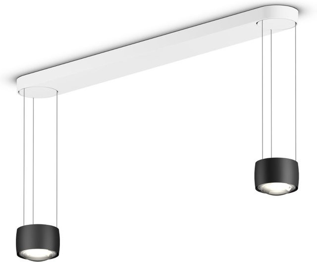 Occhio Sento sospeso due LED-Pendelleuchte in Schwarz matt mit Glas-Ausführung und Occhio air Modul, warmweiß 3000K, höhenverstellbar bis max. 350 cm - Bild 1