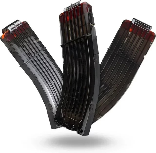 Nerf Zubehör, 1-3er Set Banana Curved Clips, Schwarz - Bild 1