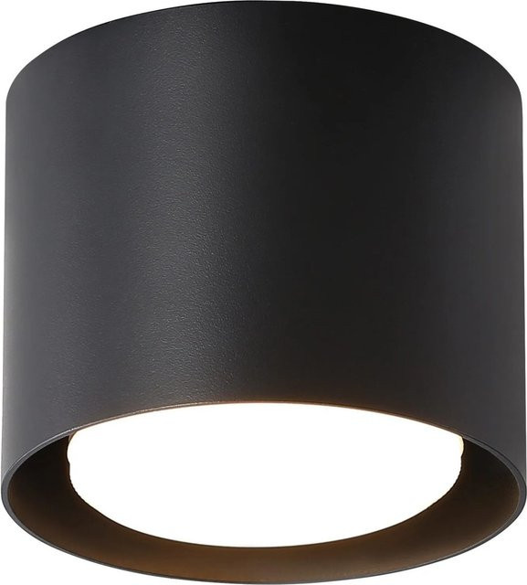 NETTLIFE LED-Deckenleuchte Spot Schwarz, runde Aluminium-Aufbauleuchte, 5 W, GX53, 3000 K Warmweiß, verstellbar für Schlafzimmer, Flur und Wohnzimmer - Bild 1