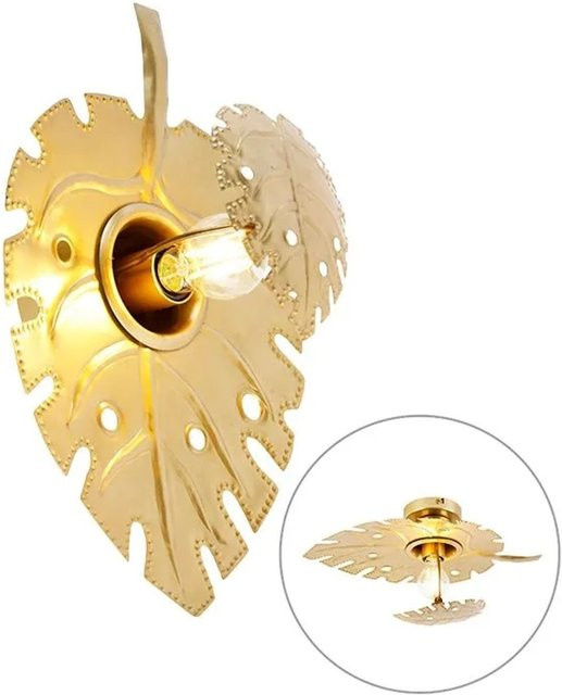 QAZQA Design Wandleuchte Carballo in Antik Gold aus Metall mit E27 Fassung und dimmbarer Funktion - Bild 1