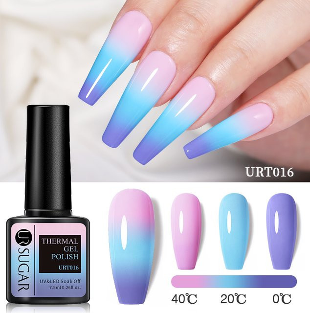UR SUGAR Thermo-Gel-Nagellack, violett, blau, 7,5 ml - Bild 1