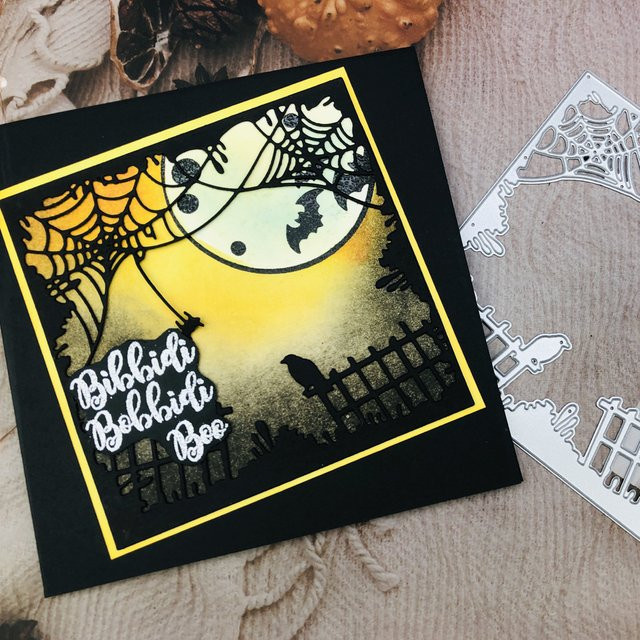 Alinacutle Metall-Stanzform Halloween Spinnennetz für Scrapbooking und Papierhandwerk - Bild 1