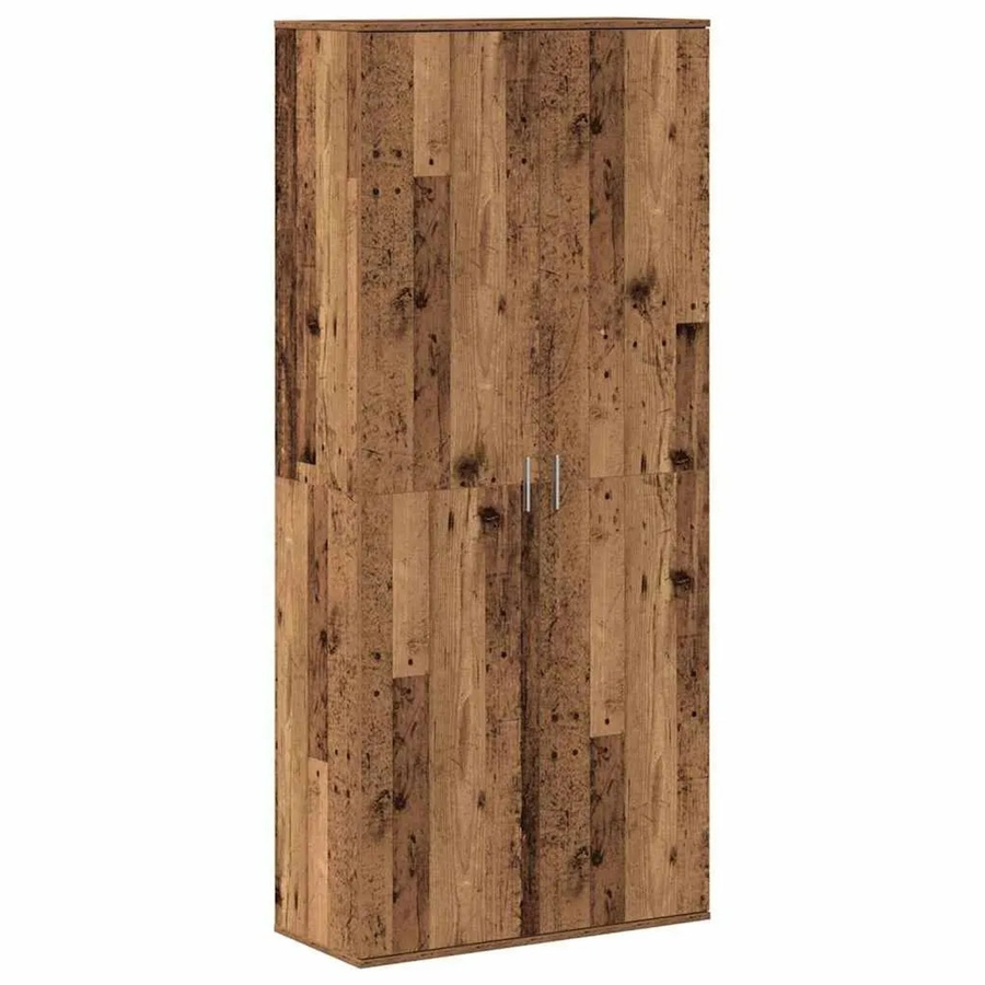 vidaXL Highboard Altholz-Optik in Braun mit Schranktüren und Regalfächern, B/T/H: 80 x 35 x 180 cm - Bild 2