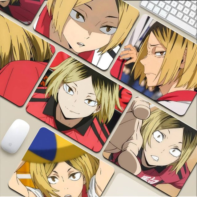 Moetch Mauspad Kenma Kozume Cartoon Design in Multicolour, rutschfeste Schreibtischunterlage für Tastatur und Laptop - Bild 1