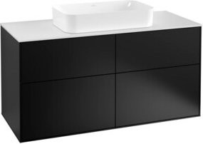 V&B Waschtischunterschrank Finion mit Wandbeleuchtung, Farbe Weiß lackiert, Breite: 120 cm, Tiefe: 50,1 cm - Bild 1
