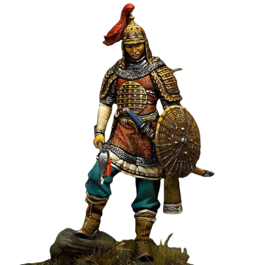 GK Mongolischer Krieger, Soldatenmodell, unmontiertes und unbemaltes DIY-Set, 1/24 - Bild 2