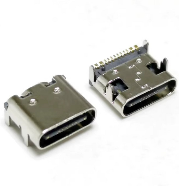 Micro USB-3.1 SMD 16P Typ-C Buchse für Smartphones in Silber - Bild 1