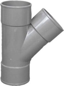 cleanpower Abzweig 45 Grad aus PVC in Grau, Durchmesser: 50 mm, CP-053 - Bild 1