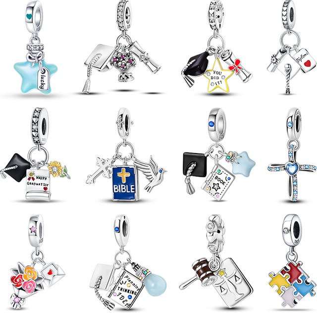 Charms 925 Silber, Perle, 3 mm - Bild 1