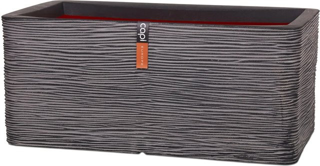 Capi Pflanzkasten Nature Rib rechteckig Riffel Anthrazit B/T/H: 73 x 39 x 32 cm - Bild 1